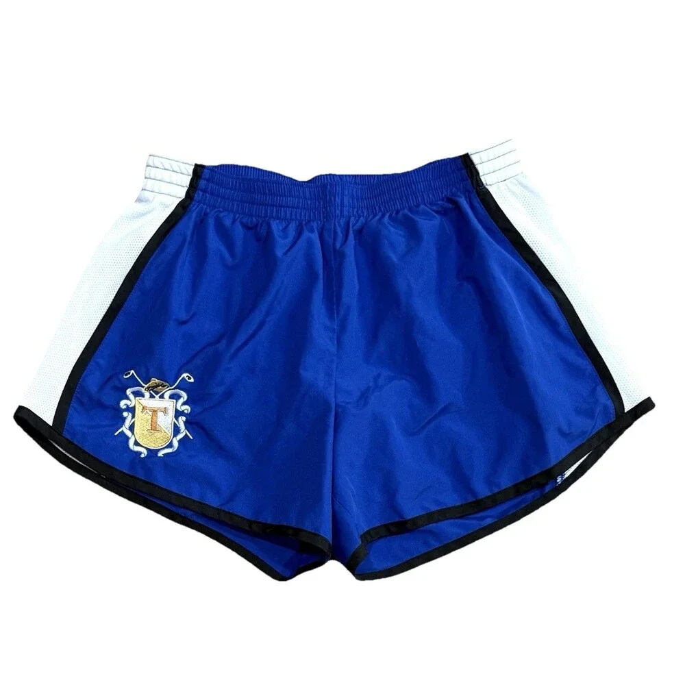 Augusta Sportswear Womens M Blue Soccer Shorts Lined Running Athletic w/ Crest